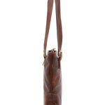 Borsa a spalla da donna 100% pelle 5536-Marrone I Fratelli