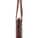 Borsa a spalla da donna 100% pelle 5536-Marrone I Fratelli