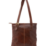 Borsa a spalla da donna 100% pelle 5536-Marrone I Fratelli