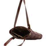 Borsa a spalla da donna 100% pelle 5536-Marrone I Fratelli