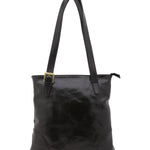 Borsa a spalla da donna 100% pelle 5536-Nero I Fratelli
