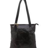 Borsa a spalla da donna 100% pelle 5536-Nero I Fratelli