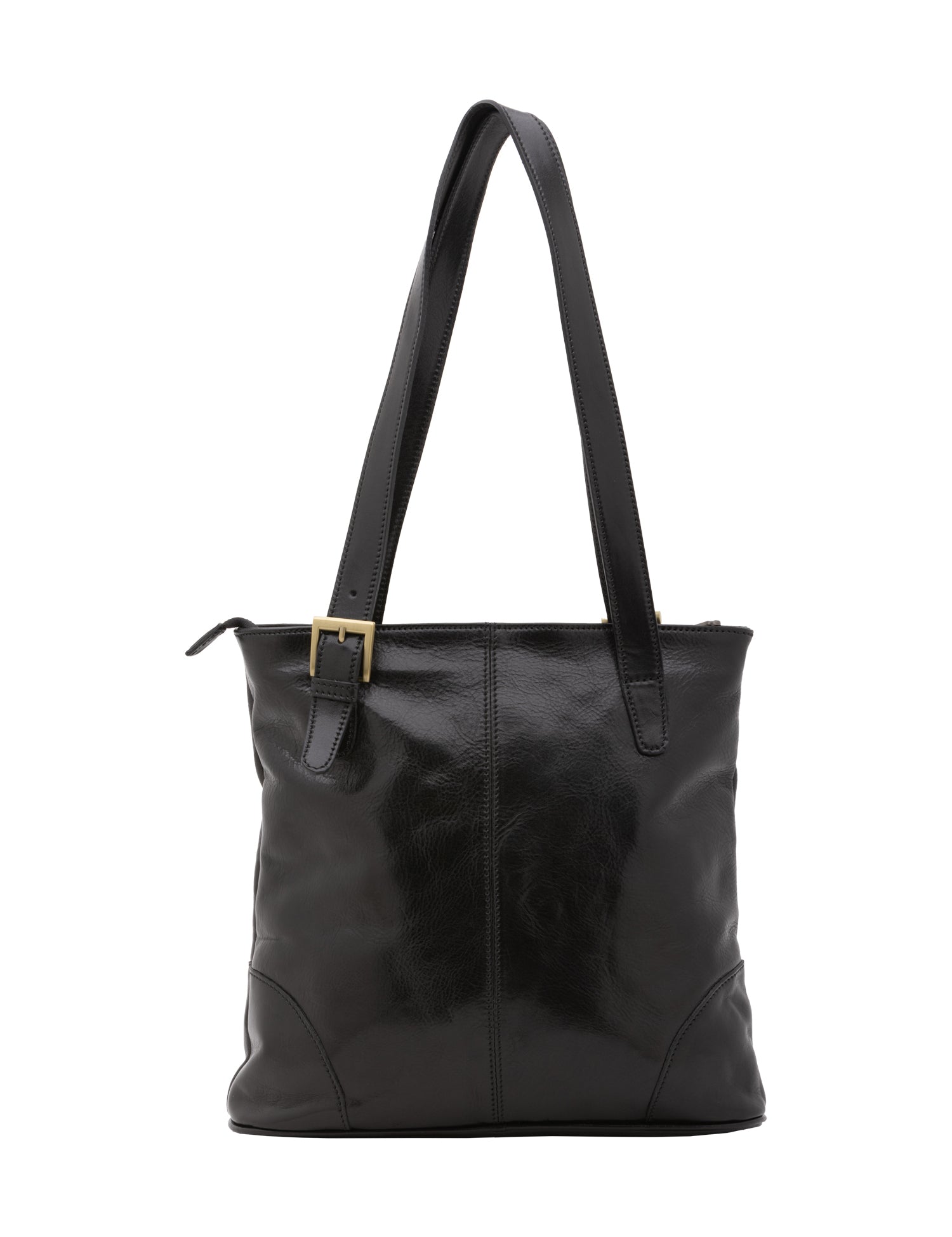 Borsa a spalla da donna 100% pelle 5536-Nero I Fratelli