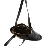 Borsa a spalla da donna 100% pelle 5536-Nero I Fratelli