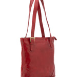 Borsa a spalla da donna 100% pelle 5536-Rosso I Fratelli