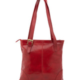 Borsa a spalla da donna 100% pelle 5536-Rosso I Fratelli