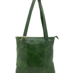 Borsa a spalla da donna 100% pelle 5536-Verde I Fratelli