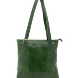 Borsa a spalla da donna 100% pelle 5536-Verde I Fratelli
