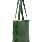 Borsa a spalla da donna 100% pelle 5536-Verde I Fratelli