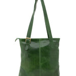 Borsa a spalla da donna 100% pelle 5536-Verde I Fratelli