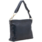 Borsa a spalla da donna 100% pelle 5540-Blu I Fratelli
