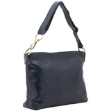 Borsa a spalla da donna 100% pelle 5540-Blu I Fratelli