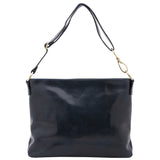 Borsa a spalla da donna 100% pelle 5540-Blu I Fratelli