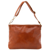 Borsa a spalla da donna 100% pelle 5540-Cognac I Fratelli