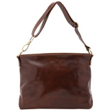 Borsa a spalla da donna 100% pelle 5540-Marrone I Fratelli