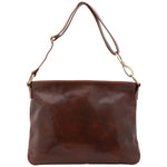 Borsa a spalla da donna 100% pelle 5540-Marrone I Fratelli