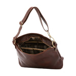 Borsa a spalla da donna 100% pelle 5540-Marrone I Fratelli