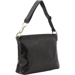 Borsa a spalla da donna 100% pelle 5540-Nero I Fratelli