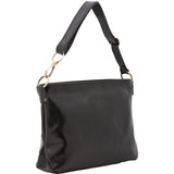 Borsa a spalla da donna 100% pelle 5540-Nero I Fratelli