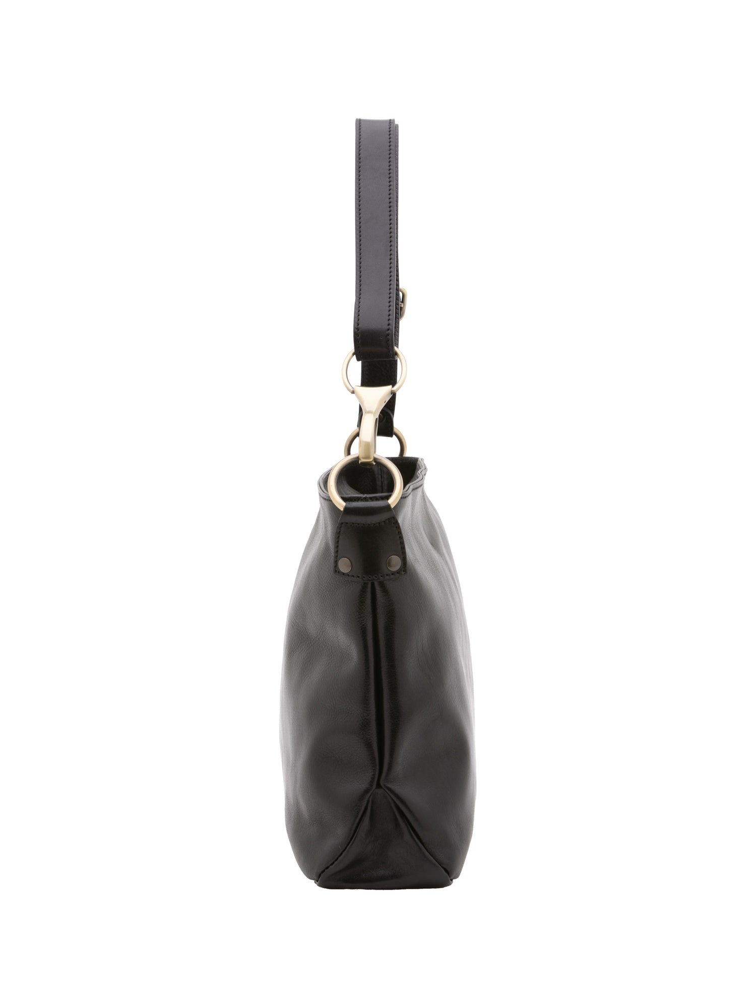 Borsa a spalla da donna 100% pelle 5540-Nero I Fratelli