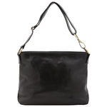 Borsa a spalla da donna 100% pelle 5540-Nero I Fratelli