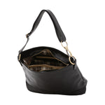 Borsa a spalla da donna 100% pelle 5540-Nero I Fratelli