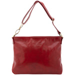 Borsa a spalla da donna 100% pelle 5540-Rosso I Fratelli