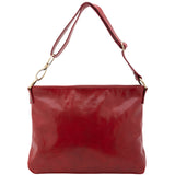 Borsa a spalla da donna 100% pelle 5540-Rosso I Fratelli