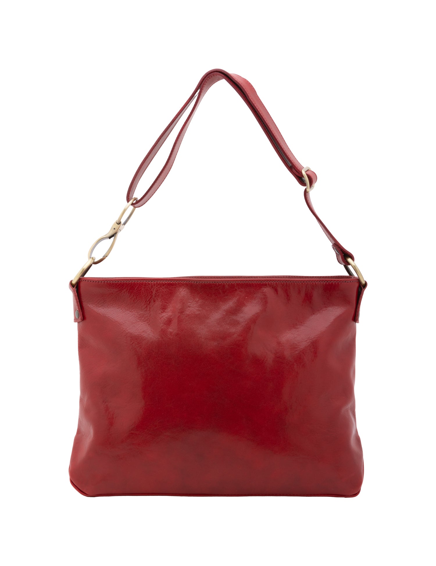 Borsa a spalla da donna 100% pelle 5540-Rosso I Fratelli