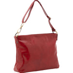 Borsa a spalla da donna 100% pelle 5540-Rosso I Fratelli