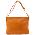 Borsa a spalla da donna 100% pelle 5540-Senape I Fratelli