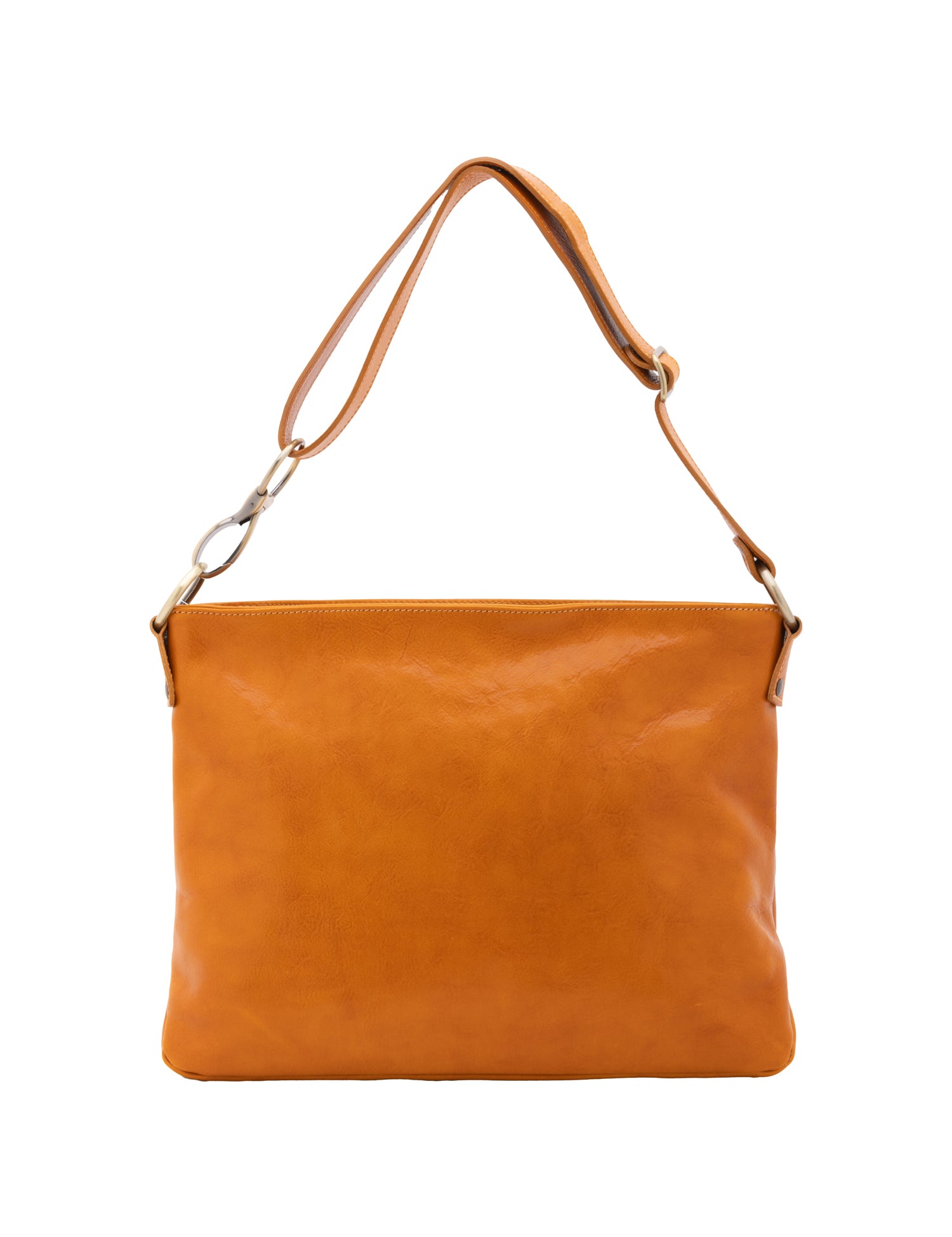 Borsa a spalla da donna 100% pelle 5540-Senape I Fratelli