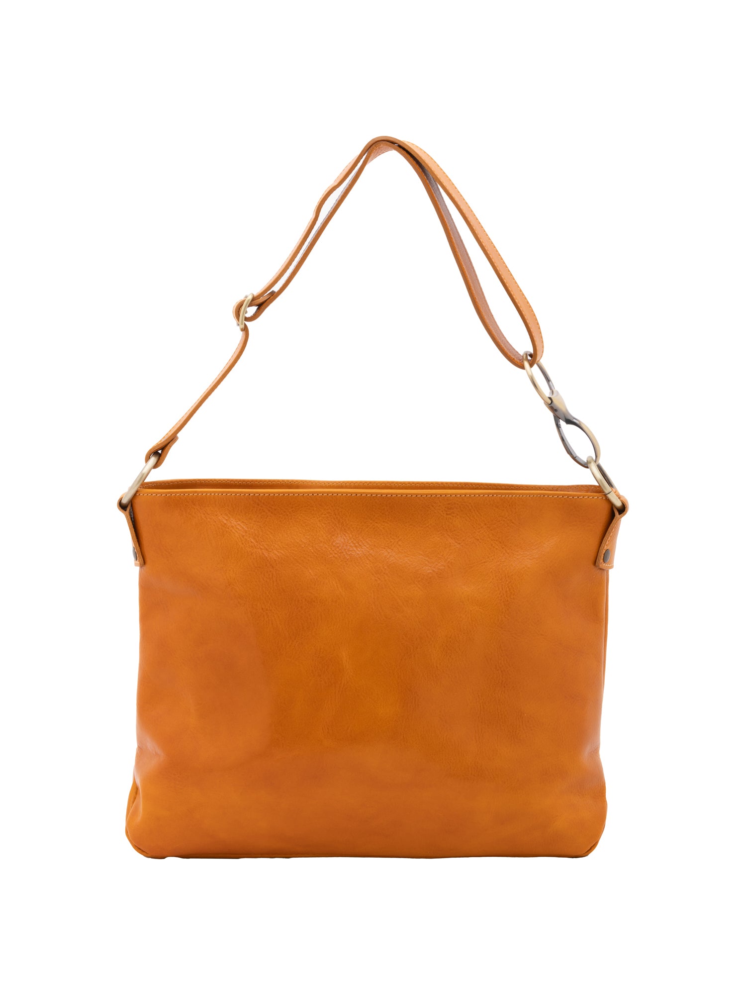 Borsa a spalla da donna 100% pelle 5540-Senape I Fratelli