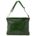 Borsa a spalla da donna 100% pelle 5540-Verde I Fratelli