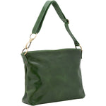 Borsa a spalla da donna 100% pelle 5540-Verde I Fratelli