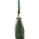 Borsa a spalla da donna 100% pelle 5540-Verde I Fratelli