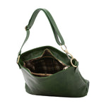Borsa a spalla da donna 100% pelle 5540-Verde I Fratelli