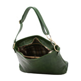 Borsa a spalla da donna 100% pelle 5540-Verde I Fratelli