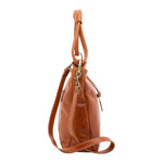 Borsa a spalla da donna 100% pelle 5541-Cognac I Fratelli