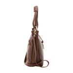 Borsa a spalla da donna 100% pelle 5541-Marrone I Fratelli