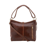 Borsa a spalla da donna 100% pelle 5541-Marrone I Fratelli