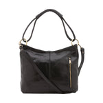 Borsa a spalla da donna 100% pelle 5541-Nero I Fratelli