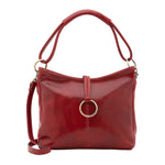 Borsa a spalla da donna 100% pelle 5541-Rosso I Fratelli