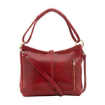 Borsa a spalla da donna 100% pelle 5541-Rosso I Fratelli