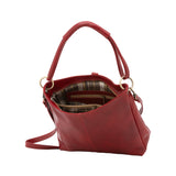 Borsa a spalla da donna 100% pelle 5541-Rosso I Fratelli