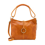 Borsa a spalla da donna 100% pelle 5541-Senape I Fratelli