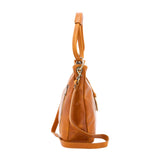 Borsa a spalla da donna 100% pelle 5541-Senape I Fratelli