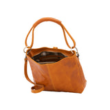 Borsa a spalla da donna 100% pelle 5541-Senape I Fratelli
