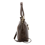 Borsa a spalla da donna 100% pelle 5541-Tmoro I Fratelli