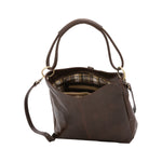Borsa a spalla da donna 100% pelle 5541-Tmoro I Fratelli
